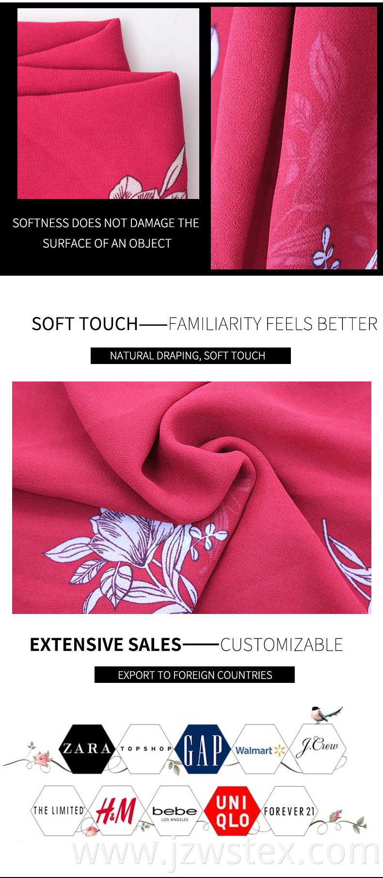 New fashion 100% polyester chiffon custom digital printing fabric for dresses